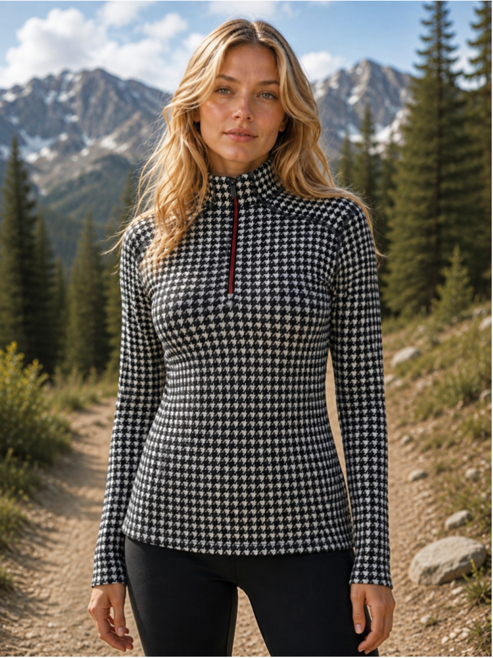 Smartwool Women M Base Layer Merino Wool 1/4 Zip Pullover Hiking Gorpcore Black